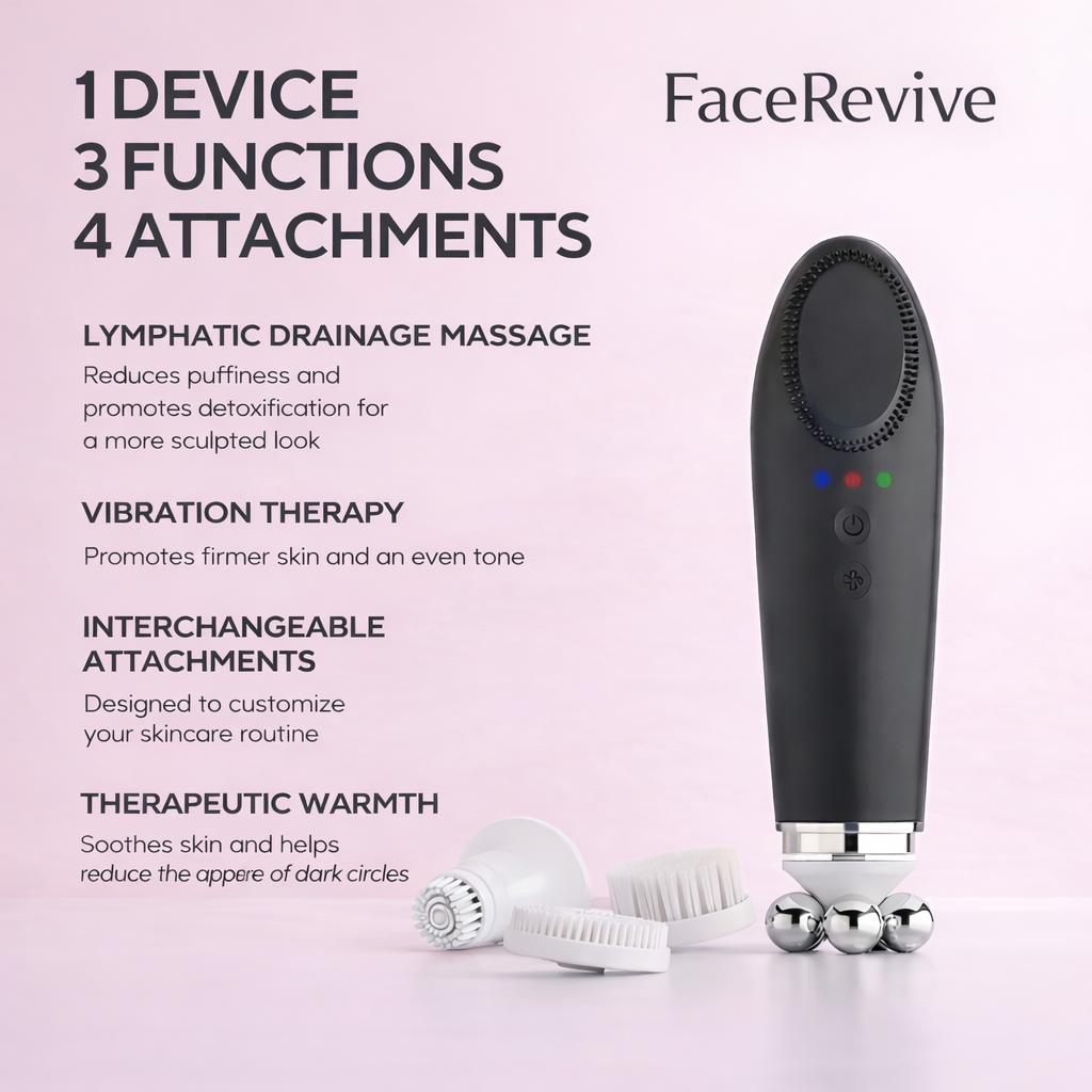 FaceRevive™ Silicone Sonic Cleanser + Tightening Massager
